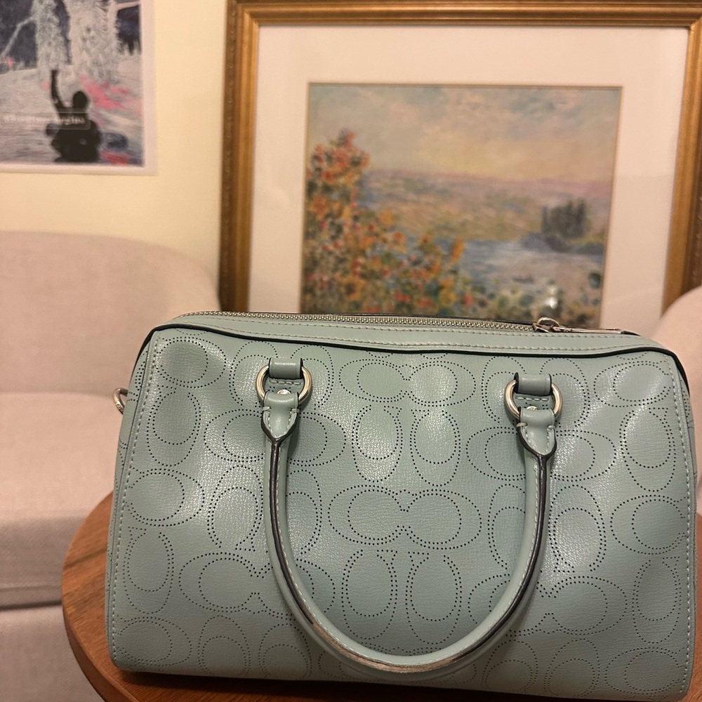 Coach Light Blue Satchel - Picture 2 of 2